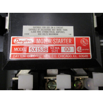 Dayton 5X153B Magnetic Motor Starter