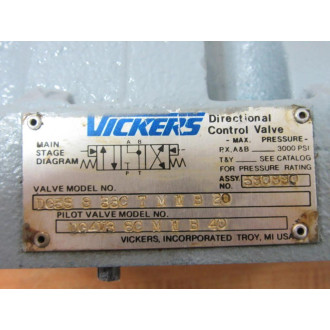 Vickers DG5S 8 33C T M W B 20 Valve DG5S833CTMWB20 - Used