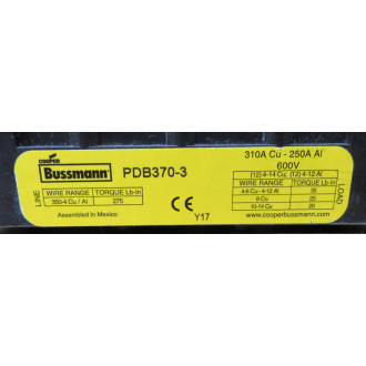 Bussmann PDB370-3 Distribution Block PDB3703 - New No Box