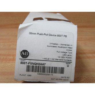 Allen Bradley 800T-FXNQH2AA7 Push Pull Switch