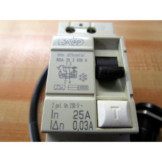 Baco RDA 25 2 030 G Circuit Breaker WCam Switch RDA252030G - Used