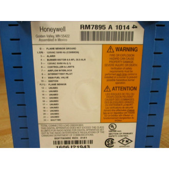 Honeywell RM7895A-1014 Burner Controller RM7895A1014 ENCLOSURE ONLY - Used
