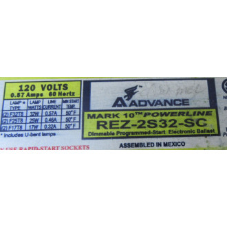 Advance REZ-2S32-SC Ballast REZ2S32SC - New No Box