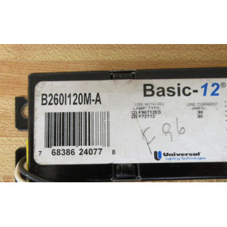 Universal Lighting B260I120M-A Ballast B260I120MA - New No Box
