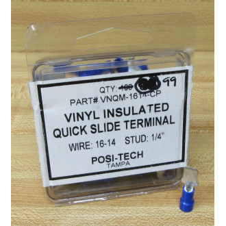 Posi-Tech VNQM-1614-CP Spade Terminal VNQM1614CP (Pack of 99)