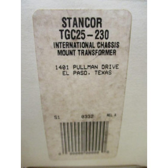 Stancor TGC25-230 Line Reactor Transformer TGC25230
