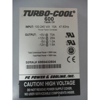 PC Power & Cooling 600 Turbo-Cool Power Supply T60R-TP - New No Box