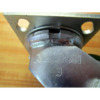 Albion 3 Wheel WTop Plate Swivel Caster - New No Box