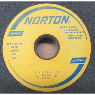 Norton A60-M8V Grinding Wheel 669981 - New No Box