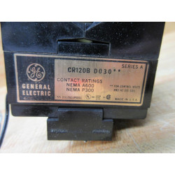 General Electric CR120B D03041 GE Relay CR120B D030 - Used