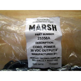 Marsh 25346 Video Jet Power Supply - New No Box