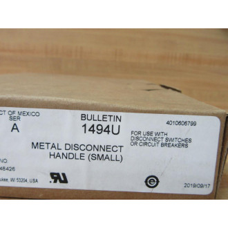 Allen Bradley 1494U-HM1 Metal Disconnect Handle 1494UHM1
