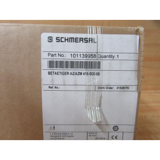 Schmersal 101139958 Safety Door Handle AZAZM 415-B30-06 wo Hardware