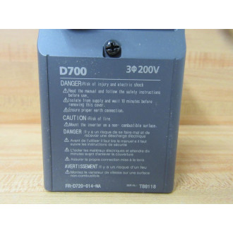 Mitsubishi FR-D720-014-NA Compact Size Inverter FRD720014NA