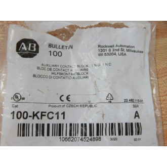 Allen Bradley 100-KFC11 Auxiliary Contact Block 100KFC11