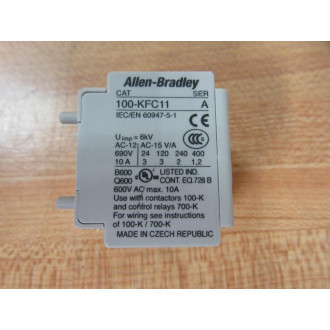 Allen Bradley 100-KFC11 Auxiliary Contact Block 100KFC11