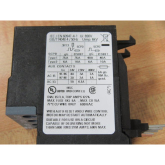 Siemens 3RU2116-1BB0 Overload Relay 3RU21161BB0