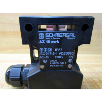 Schmersal AZ 15 ZVRK Safety Interlock Switch WO KeySide Conn. - New No Box