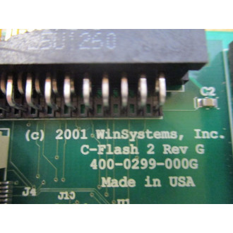 WinSystems 400-0299-000G C-Flash2 Card PCM-CFLASH2-40-0 Chip in Conn Hsg - Used
