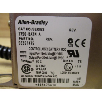 Allen Bradley 1756-BATM Module 1756BATM No Manual No Din Rail Kit