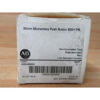 Allen Bradley 800H-BR6D2 Button 800HBR6D2 w800T-XD2