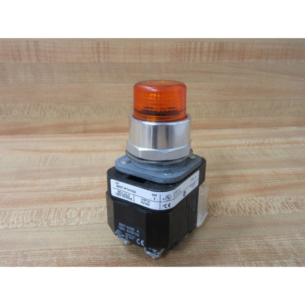 Allen Bradley 800T-PTH16A Pilot Light 800TPTH16A - New No Box Allen Bradley 800T-PTH16A Pilot Light 800TPTH16A - New No Box