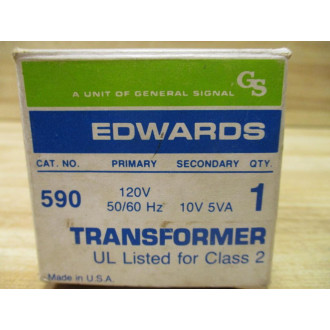 Edwards 590 Transformer 10V 5VA 120V 5060Hz
