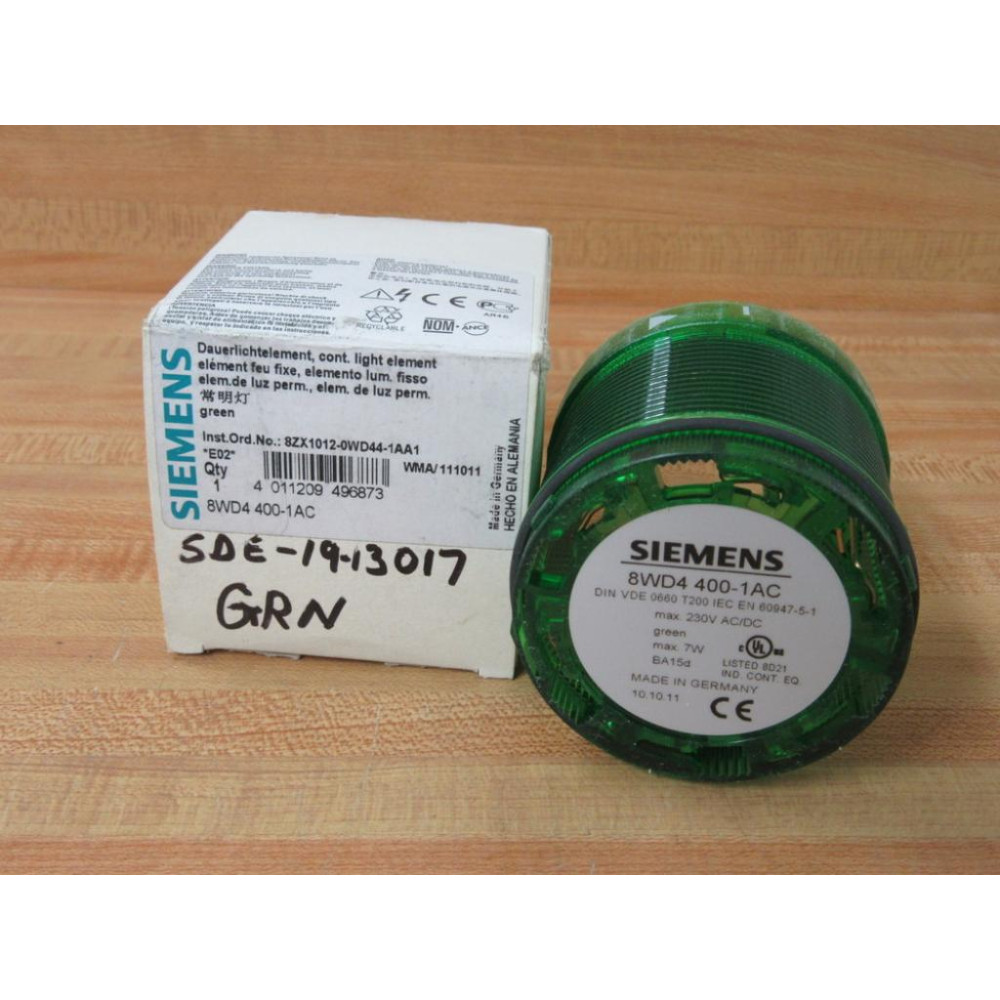 Siemens 8WD4 400-1AC Cont. Signal Column 8WD44001AC WO Light Element Siemens 8WD4 400-1AC Cont. Signal Column 8WD44001AC WO Light Element