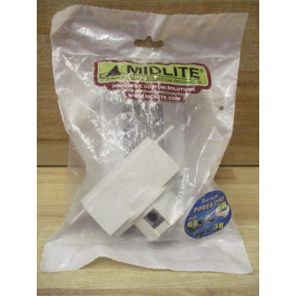 Midlite 4642-W Decor Recessed Power Inlet