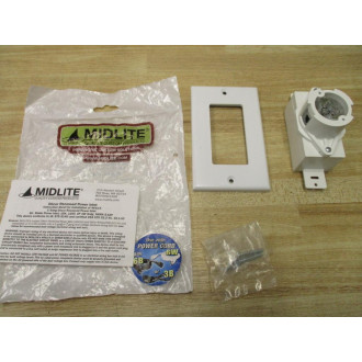 Midlite 4642-W Decor Recessed Power Inlet