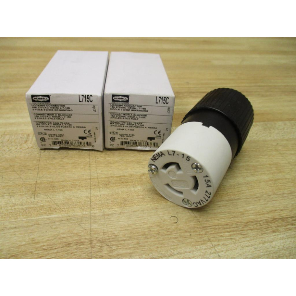 Hubbell L715C Locking Connector (Pack of 2) Hubbell L715C Locking Connector (Pack of 2)