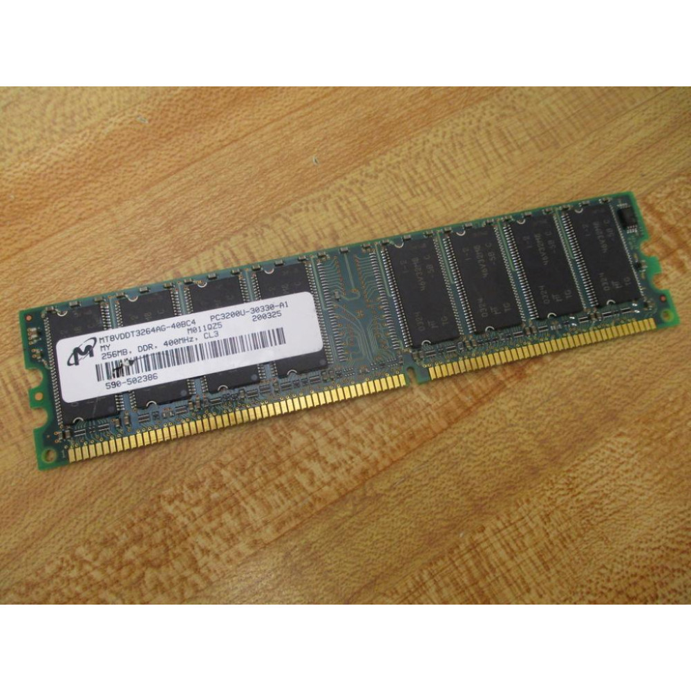Micron MT8VDDT3264AG-40BC4 256MB Single Rank Memory Module PC3200U-30330-A1 - Used