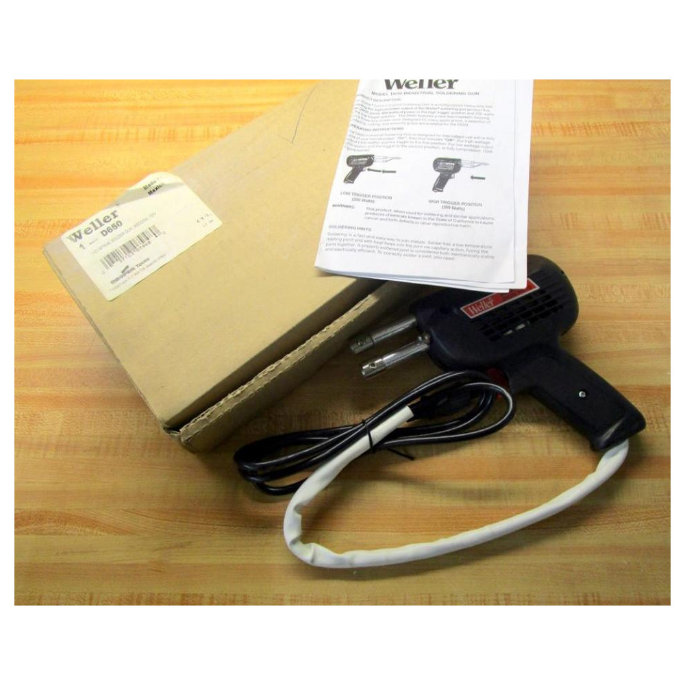 Weller D650 Industrial Solder Gun 3 Prong PlugWO End Attachments