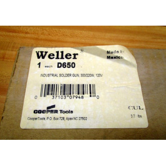 Weller D650 Industrial Solder Gun 3 Prong PlugWO End Attachments