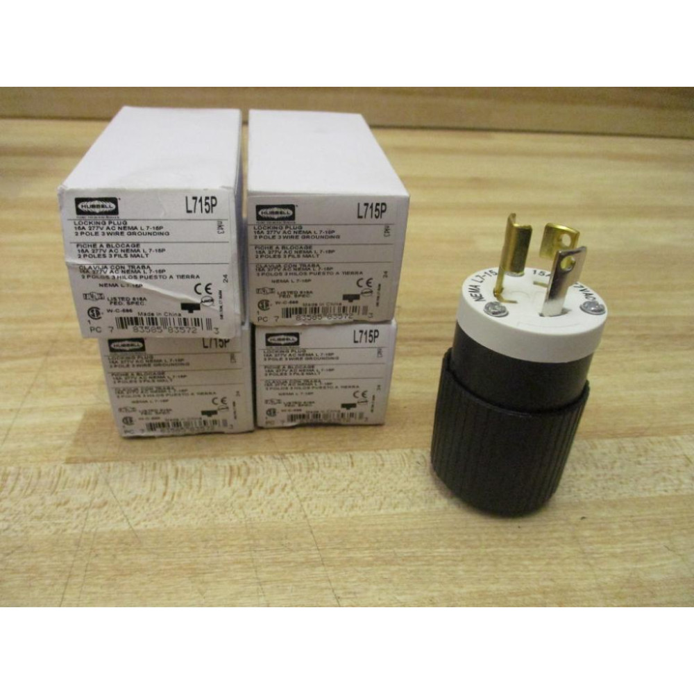 Hubbell L715P Locking Plug (Pack of 4) Hubbell L715P Locking Plug (Pack of 4)