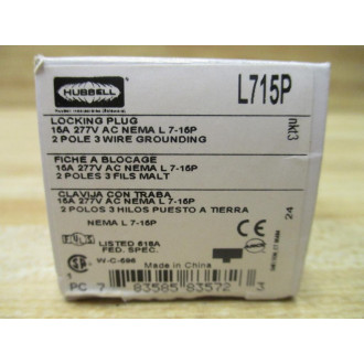 Hubbell L715P Locking Plug (Pack of 4)