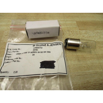 Glunz & Jensen 955-840-38 Werma Bulb 95584038 (Pack of 2)