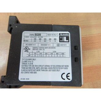 Lovato 11 BG09 10 A12060 Contactor BG0910A