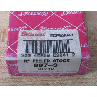 Starrett 667-3 Feeler Stock EDP52841 (Pack of 12)