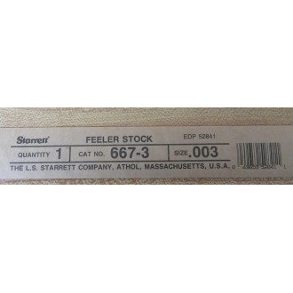 Starrett 667-3 Feeler Stock EDP52841 (Pack of 12)