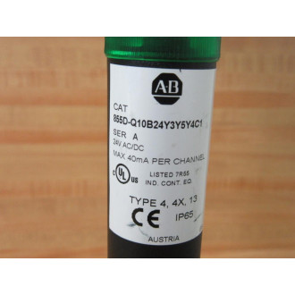 Allen Bradley 855D-Q10B24Y3Y5Y4C1 Tower Light 855DQ10B24Y3Y5Y4C1 - New No Box