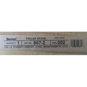 Starrett 667-2 Feeler Stock EDP52839 (Pack of 14)