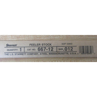 Starrett 667-12 Feeler Stock EDP52850 (Pack of 12)