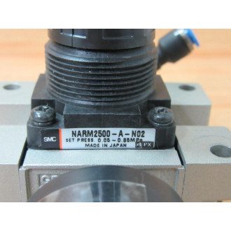 SMC NARM2500-A-N02 Manifold Regulator NARM2500AN02 wGauge (Pack of 2) - Used