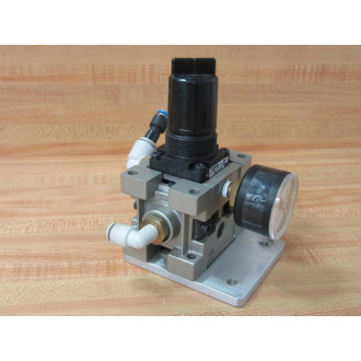 SMC NARM2500-A-N02 Manifold Regulator NARM2500AN02 wGauge (Pack of 2) - Used