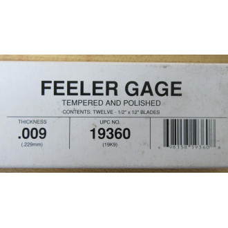 Precision Brand 19360 Feeler Gage19359 (Pack of 12) Precision Brand 19360 Feeler Gage19359 (Pack of 12)