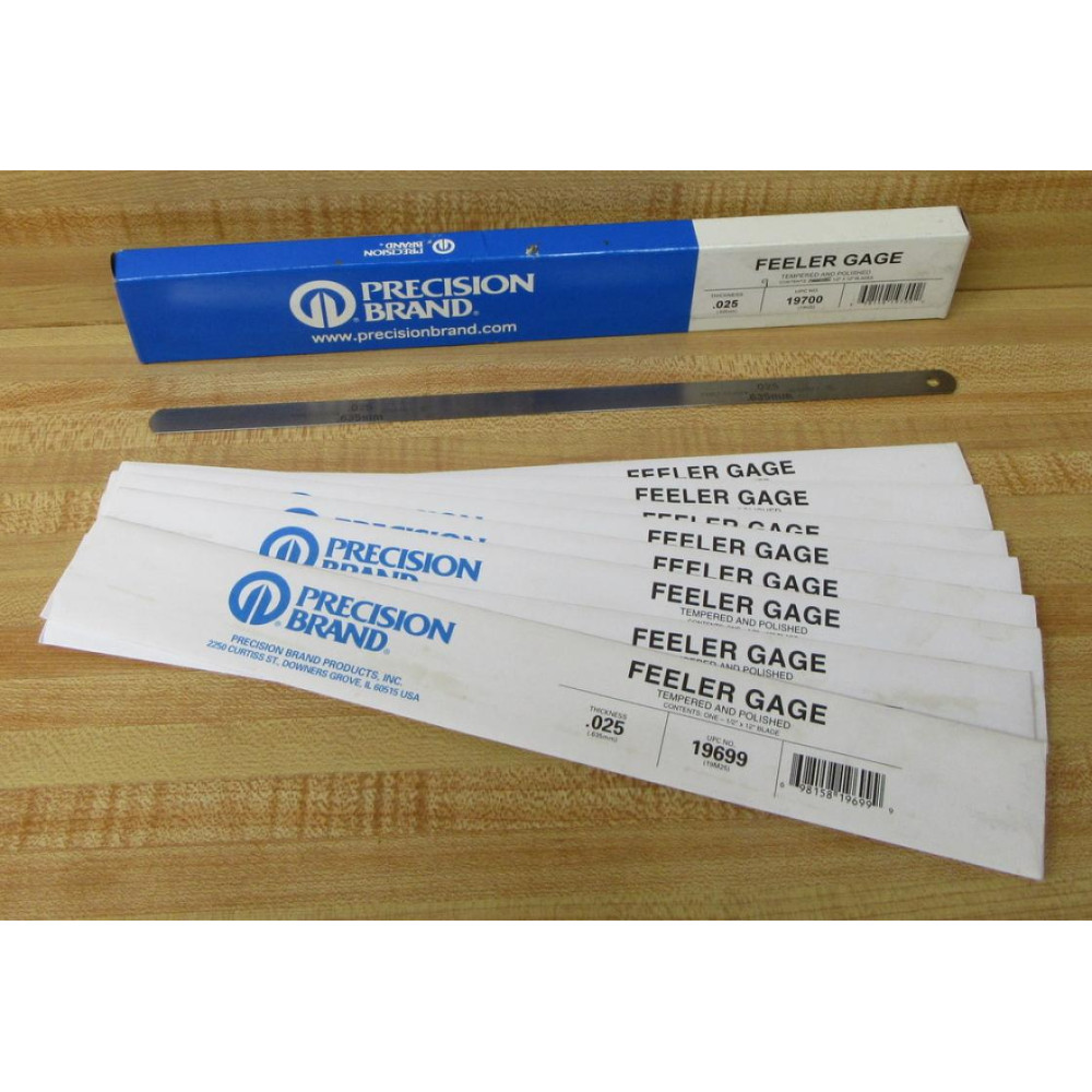 Precision Brand 19700 Feeler Gage 19699 (Pack of 8) Precision Brand 19700 Feeler Gage 19699 (Pack of 8)