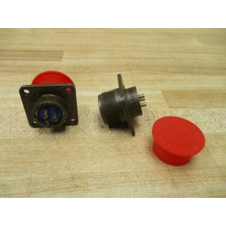 Amphenol MS3102A14S-1S Circular Connector MS3102A14S1S (Pack of 2) - New No Box