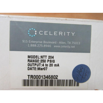 Celerity NTT 204 Pressure Transducer NTT204