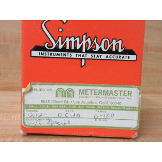 Simpson 1212 Panel Meter